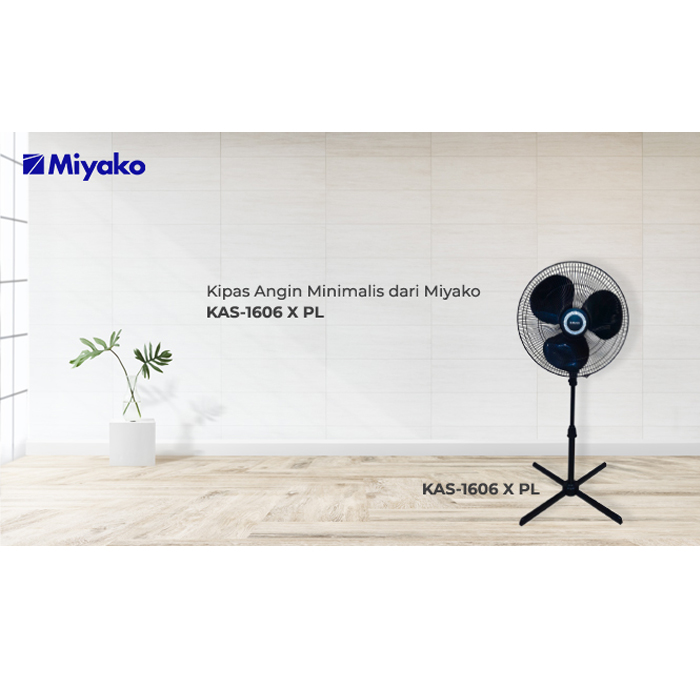 Miyako Kipas Angin Berdiri Standing Fan 16 Inch Putih - KAS1606XPLW